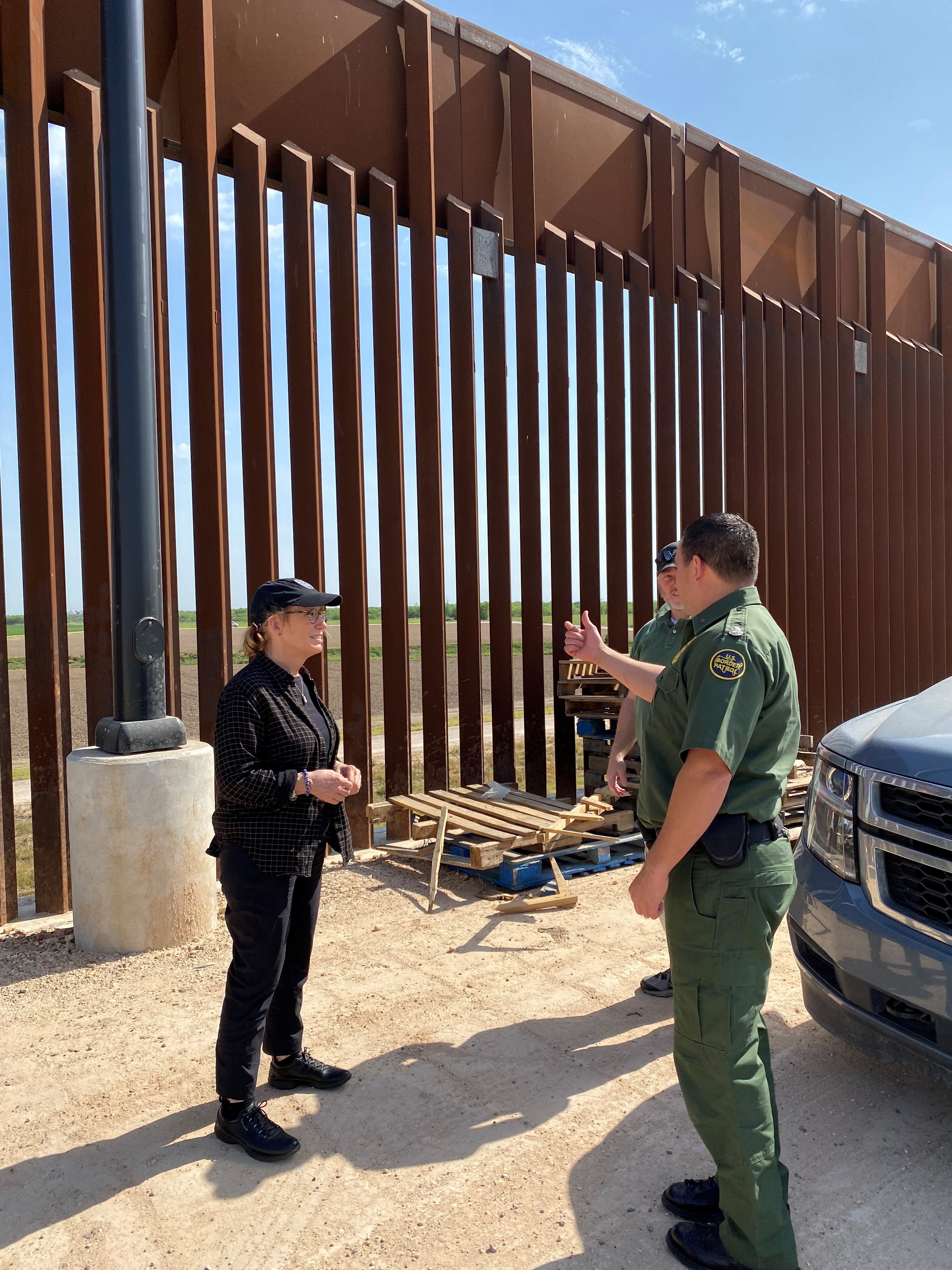 On the southern border with the Border Patrol